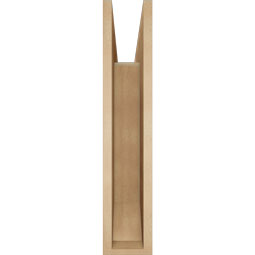 Ekena Millwork - BKTUR055X28X28LEC06RCPR - Timberthane Faux Wood Legacy Style Bracket, Slat Ends, 5 1/2"W x 28"D x 28"H, Primed Tan