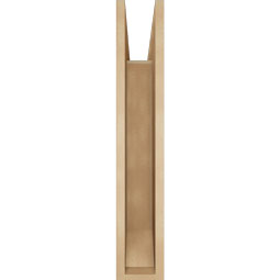 Ekena Millwork - BKTUR055X28X32LEC06RCPR - Timberthane Faux Wood Legacy Style Bracket, Slat Ends, 5 1/2"W x 28"D x 32"H, Primed Tan