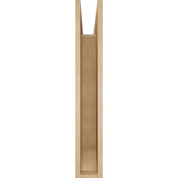 Ekena Millwork - BKTUR055X28X36LEC06RCPR - Timberthane Faux Wood Legacy Style Bracket, Slat Ends, 5 1/2"W x 28"D x 36"H, Primed Tan