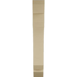 Ekena Millwork - BKTUR055X28X40LEC06RCPR - Timberthane Faux Wood Legacy Style Bracket, Slat Ends, 5 1/2"W x 28"D x 40"H, Primed Tan