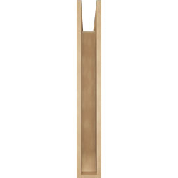 Ekena Millwork - BKTUR055X28X40LEC06RCPR - Timberthane Faux Wood Legacy Style Bracket, Slat Ends, 5 1/2"W x 28"D x 40"H, Primed Tan