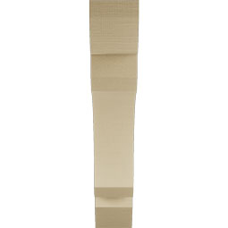 Ekena Millwork - BKTUR055X30X30LEC06RCPR - Timberthane Faux Wood Legacy Style Bracket, Slat Ends, 5 1/2"W x 30"D x 30"H, Primed Tan