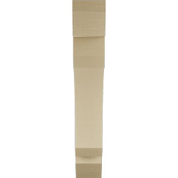 Ekena Millwork - BKTUR055X30X34LEC06RCPR - Timberthane Faux Wood Legacy Style Bracket, Slat Ends, 5 1/2"W x 30"D x 34"H, Primed Tan