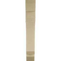 Ekena Millwork - BKTUR055X30X38LEC06RCPR - Timberthane Faux Wood Legacy Style Bracket, Slat Ends, 5 1/2"W x 30"D x 38"H, Primed Tan