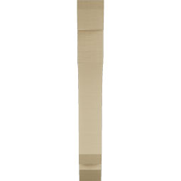 Ekena Millwork - BKTUR055X30X42LEC06RCPR - Timberthane Faux Wood Legacy Style Bracket, Slat Ends, 5 1/2"W x 30"D x 42"H, Primed Tan
