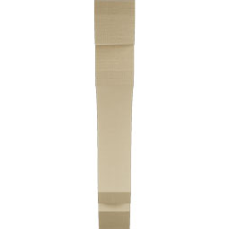 Ekena Millwork - BKTUR055X32X36LEC06RCPR - Timberthane Faux Wood Legacy Style Bracket, Slat Ends, 5 1/2"W x 32"D x 36"H, Primed Tan