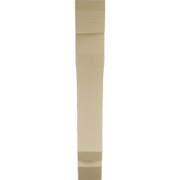 Ekena Millwork - BKTUR055X32X38LEC06RCPR - Timberthane Faux Wood Legacy Style Bracket, Slat Ends, 5 1/2"W x 32"D x 38"H, Primed Tan