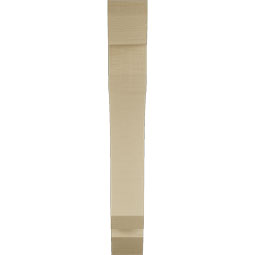 Ekena Millwork - BKTUR055X32X40LEC06RCPR - Timberthane Faux Wood Legacy Style Bracket, Slat Ends, 5 1/2"W x 32"D x 40"H, Primed Tan