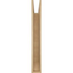 Ekena Millwork - BKTUR055X32X40LEC06RCPR - Timberthane Faux Wood Legacy Style Bracket, Slat Ends, 5 1/2"W x 32"D x 40"H, Primed Tan