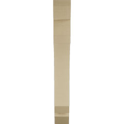 Ekena Millwork - BKTUR055X32X44LEC06RCPR - Timberthane Faux Wood Legacy Style Bracket, Slat Ends, 5 1/2"W x 32"D x 44"H, Primed Tan