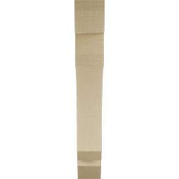 Ekena Millwork - BKTUR055X34X38LEC06RCPR - Timberthane Faux Wood Legacy Style Bracket, Slat Ends, 5 1/2"W x 34"D x 38"H, Primed Tan
