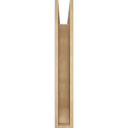 Ekena Millwork - BKTUR055X34X38LEC06RCPR - Timberthane Faux Wood Legacy Style Bracket, Slat Ends, 5 1/2"W x 34"D x 38"H, Primed Tan