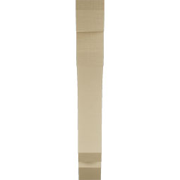 Ekena Millwork - BKTUR055X34X40LEC06RCPR - Timberthane Faux Wood Legacy Style Bracket, Slat Ends, 5 1/2"W x 34"D x 40"H, Primed Tan