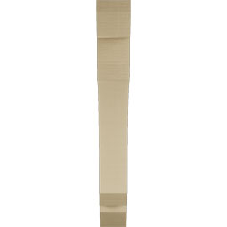 Ekena Millwork - BKTUR055X34X42LEC06RCPR - Timberthane Faux Wood Legacy Style Bracket, Slat Ends, 5 1/2"W x 34"D x 42"H, Primed Tan