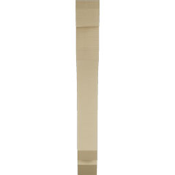 Ekena Millwork - BKTUR055X34X46LEC06RCPR - Timberthane Faux Wood Legacy Style Bracket, Slat Ends, 5 1/2"W x 34"D x 46"H, Primed Tan