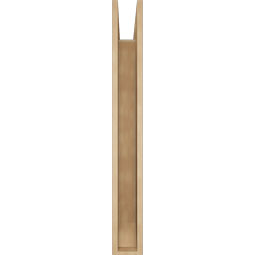 Ekena Millwork - BKTUR055X34X46LEC06RCPR - Timberthane Faux Wood Legacy Style Bracket, Slat Ends, 5 1/2"W x 34"D x 46"H, Primed Tan