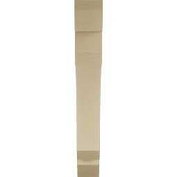 Ekena Millwork - BKTUR055X36X40LEC06RCPR - Timberthane Faux Wood Legacy Style Bracket, Slat Ends, 5 1/2"W x 36"D x 40"H, Primed Tan