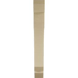 Ekena Millwork - BKTUR055X36X44LEC06RCPR - Timberthane Faux Wood Legacy Style Bracket, Slat Ends, 5 1/2"W x 36"D x 44"H, Primed Tan