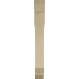 Ekena Millwork - BKTUR055X36X48LEC06RCPR - Timberthane Faux Wood Legacy Style Bracket, Slat Ends, 5 1/2"W x 36"D x 48"H, Primed Tan