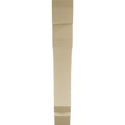 Ekena Millwork - BKTUR055X38X38LEC06RCPR - Timberthane Faux Wood Legacy Style Bracket, Slat Ends, 5 1/2"W x 38"D x 38"H, Primed Tan