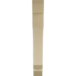 Ekena Millwork - BKTUR055X38X42LEC06RCPR - Timberthane Faux Wood Legacy Style Bracket, Slat Ends, 5 1/2"W x 38"D x 42"H, Primed Tan