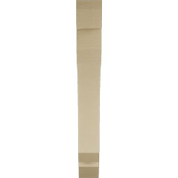 Ekena Millwork - BKTUR055X38X44LEC06RCPR - Timberthane Faux Wood Legacy Style Bracket, Slat Ends, 5 1/2"W x 38"D x 44"H, Primed Tan