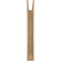 Ekena Millwork - BKTUR055X38X44LEC06RCPR - Timberthane Faux Wood Legacy Style Bracket, Slat Ends, 5 1/2"W x 38"D x 44"H, Primed Tan