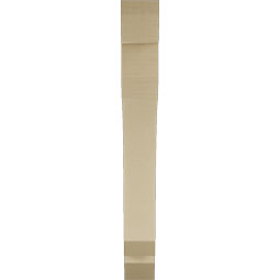 Ekena Millwork - BKTUR055X38X46LEC06RCPR - Timberthane Faux Wood Legacy Style Bracket, Slat Ends, 5 1/2"W x 38"D x 46"H, Primed Tan