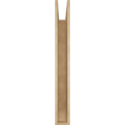 Ekena Millwork - BKTUR055X38X46LEC06RCPR - Timberthane Faux Wood Legacy Style Bracket, Slat Ends, 5 1/2"W x 38"D x 46"H, Primed Tan