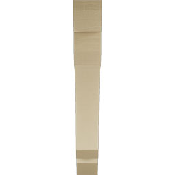 Ekena Millwork - BKTUR055X40X40LEC06RCPR - Timberthane Faux Wood Legacy Style Bracket, Slat Ends, 5 1/2"W x 40"D x 40"H, Primed Tan