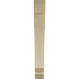 Ekena Millwork - BKTUR055X40X44LEC06RCPR - Timberthane Faux Wood Legacy Style Bracket, Slat Ends, 5 1/2"W x 40"D x 44"H, Primed Tan