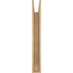 Ekena Millwork - BKTUR055X40X44LEC06RCPR - Timberthane Faux Wood Legacy Style Bracket, Slat Ends, 5 1/2"W x 40"D x 44"H, Primed Tan