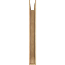 Ekena Millwork - BKTUR055X40X48LEC06RCPR - Timberthane Faux Wood Legacy Style Bracket, Slat Ends, 5 1/2"W x 40"D x 48"H, Primed Tan