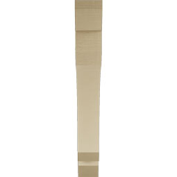 Ekena Millwork - BKTUR055X42X42LEC06RCPR - Timberthane Faux Wood Legacy Style Bracket, Slat Ends, 5 1/2"W x 42"D x 42"H, Primed Tan