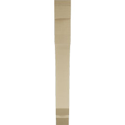 Ekena Millwork - BKTUR055X42X48LEC06RCPR - Timberthane Faux Wood Legacy Style Bracket, Slat Ends, 5 1/2"W x 42"D x 48"H, Primed Tan