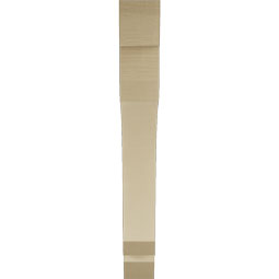 Ekena Millwork - BKTUR055X44X44LEC06RCPR - Timberthane Faux Wood Legacy Style Bracket, Slat Ends, 5 1/2"W x 44"D x 44"H, Primed Tan