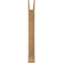Ekena Millwork - BKTUR055X44X48LEC06RCPR - Timberthane Faux Wood Legacy Style Bracket, Slat Ends, 5 1/2"W x 44"D x 48"H, Primed Tan