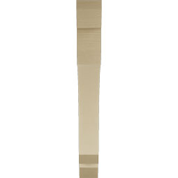 Ekena Millwork - BKTUR055X46X46LEC06RCPR - Timberthane Faux Wood Legacy Style Bracket, Slat Ends, 5 1/2"W x 46"D x 46"H, Primed Tan