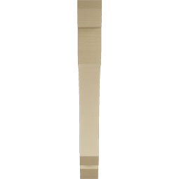 Ekena Millwork - BKTUR055X48X48LEC06RCPR - Timberthane Faux Wood Legacy Style Bracket, Slat Ends, 5 1/2"W x 48"D x 48"H, Primed Tan