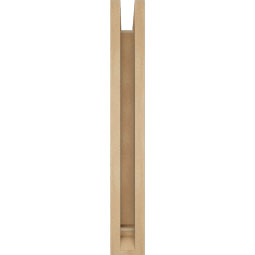 Ekena Millwork - BKTUR0352X14X26LEC01RCPR - Timberthane Faux Wood Legacy Style Bracket w/ Offset Brace, Traditional Ends, 3 1/2"W x 14"D x 26"H, Primed Tan