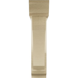 Ekena Millwork - BKTUR0352X16X16LEC01RCPR - Timberthane Faux Wood Legacy Style Bracket w/ Offset Brace, Traditional Ends, 3 1/2"W x 16"D x 16"H, Primed Tan