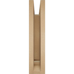 Ekena Millwork - BKTUR0352X16X16LEC01RCPR - Timberthane Faux Wood Legacy Style Bracket w/ Offset Brace, Traditional Ends, 3 1/2"W x 16"D x 16"H, Primed Tan