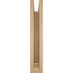 Ekena Millwork - BKTUR0352X16X20LEC01RCPR - Timberthane Faux Wood Legacy Style Bracket w/ Offset Brace, Traditional Ends, 3 1/2"W x 16"D x 20"H, Primed Tan