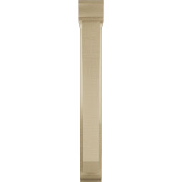 Ekena Millwork - BKTUR0352X16X28LEC01RCPR - Timberthane Faux Wood Legacy Style Bracket w/ Offset Brace, Traditional Ends, 3 1/2"W x 16"D x 28"H, Primed Tan
