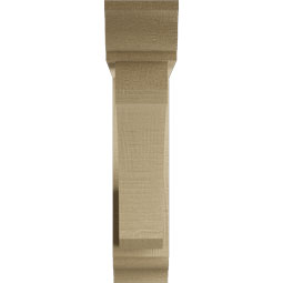Ekena Millwork - BKTUROLEC00 - Timberthane Rough Cedar Faux Wood Legacy Traditional Bracket w/ Offset Brace