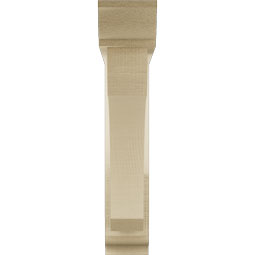 Ekena Millwork - BKTUR0352X18X18LEC01RCPR - Timberthane Faux Wood Legacy Style Bracket w/ Offset Brace, Traditional Ends, 3 1/2"W x 18"D x 18"H, Primed Tan