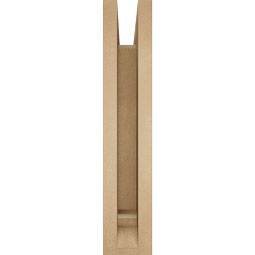 Ekena Millwork - BKTUR0352X18X18LEC01RCPR - Timberthane Faux Wood Legacy Style Bracket w/ Offset Brace, Traditional Ends, 3 1/2"W x 18"D x 18"H, Primed Tan