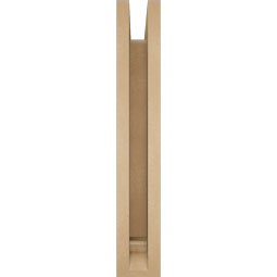 Ekena Millwork - BKTUR0352X18X22LEC01RCPR - Timberthane Faux Wood Legacy Style Bracket w/ Offset Brace, Traditional Ends, 3 1/2"W x 18"D x 22"H, Primed Tan