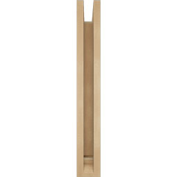 Ekena Millwork - BKTUR0352X18X26LEC01RCPR - Timberthane Faux Wood Legacy Style Bracket w/ Offset Brace, Traditional Ends, 3 1/2"W x 18"D x 26"H, Primed Tan