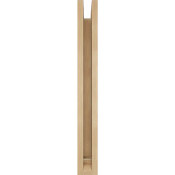 Ekena Millwork - BKTUR0352X18X30LEC01RCPR - Timberthane Faux Wood Legacy Style Bracket w/ Offset Brace, Traditional Ends, 3 1/2"W x 18"D x 30"H, Primed Tan